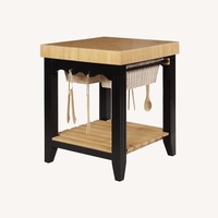 Black Kitchen Island Butcher Block