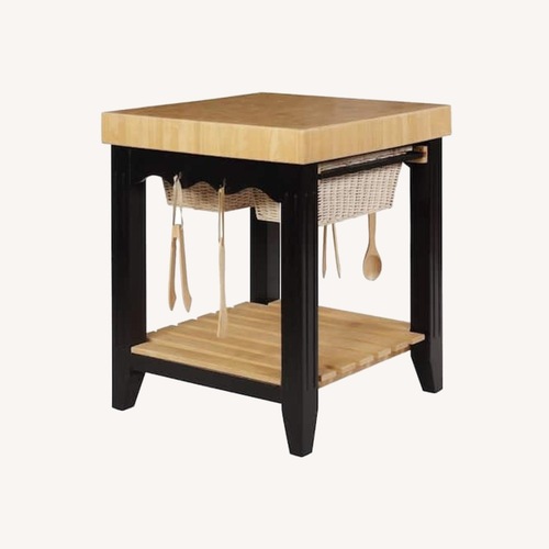 Used Black Kitchen Island Butcher Block for sale on AptDeco