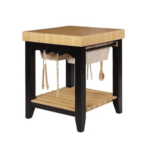 Used Black Kitchen Island Butcher Block for sale on AptDeco