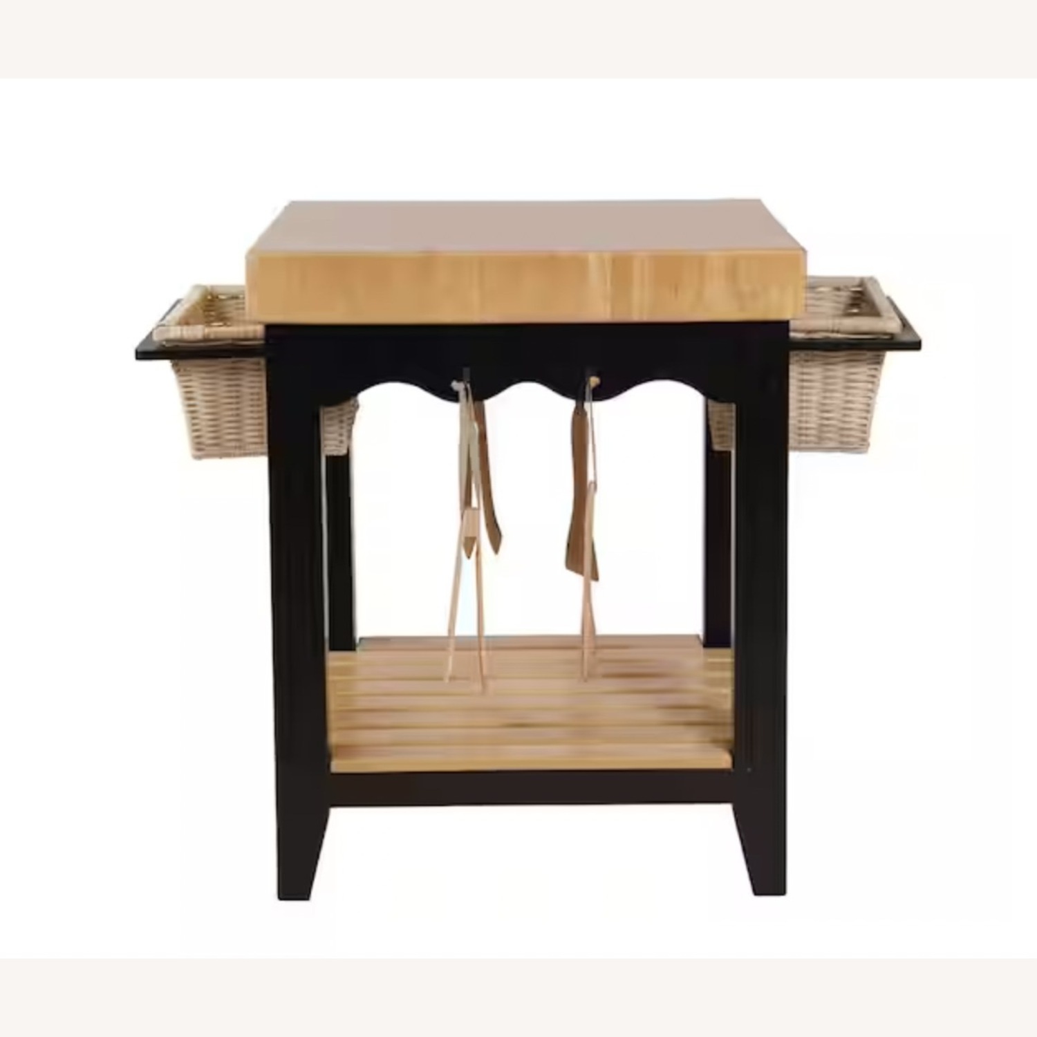 Black Kitchen Island Butcher Block - image-2