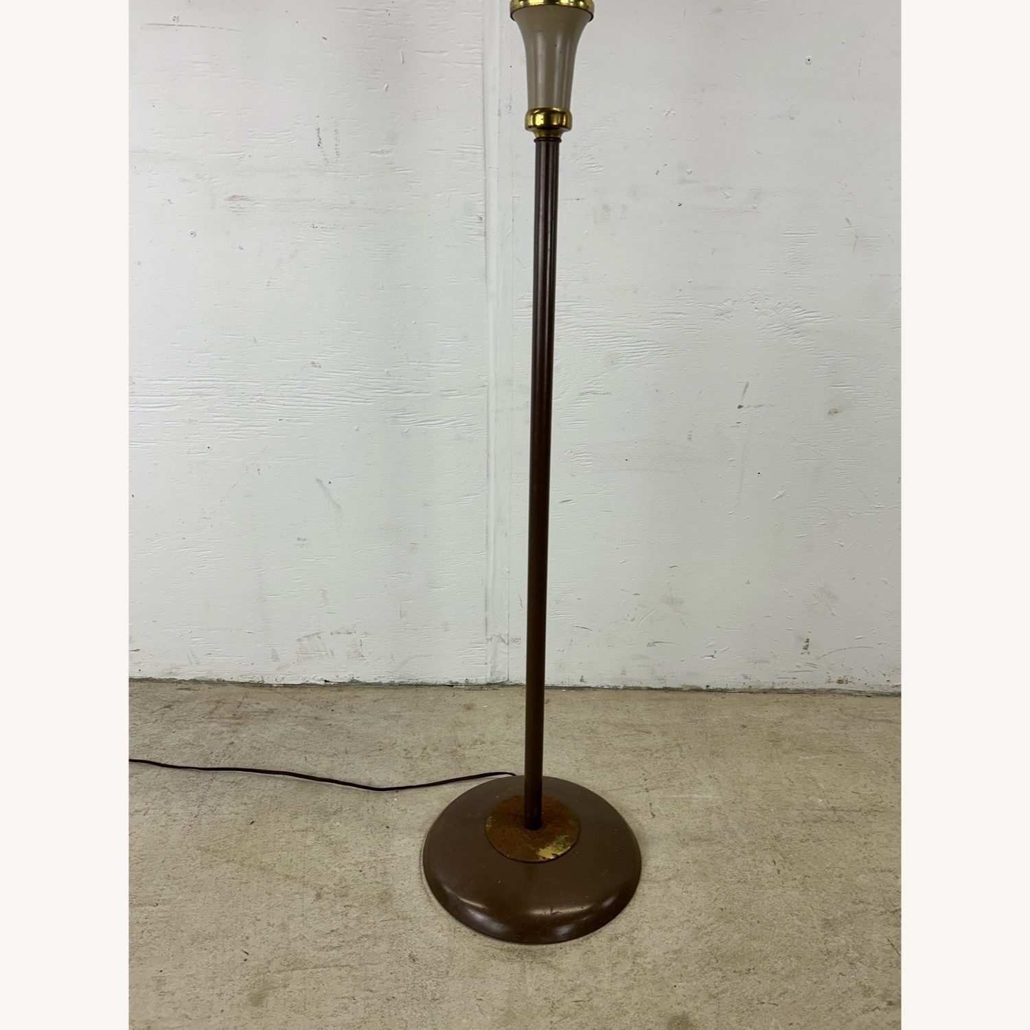 Mid Century Modern Floor Lamp with Brass Accents - image-10