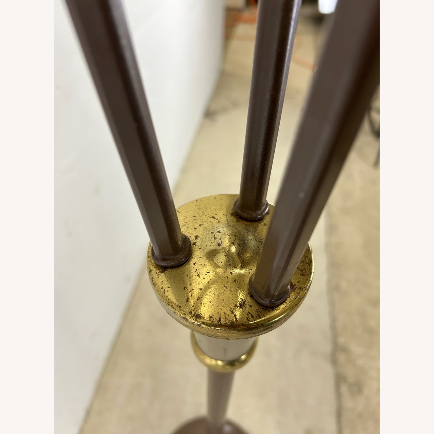 Mid Century Modern Floor Lamp with Brass Accents - image-16