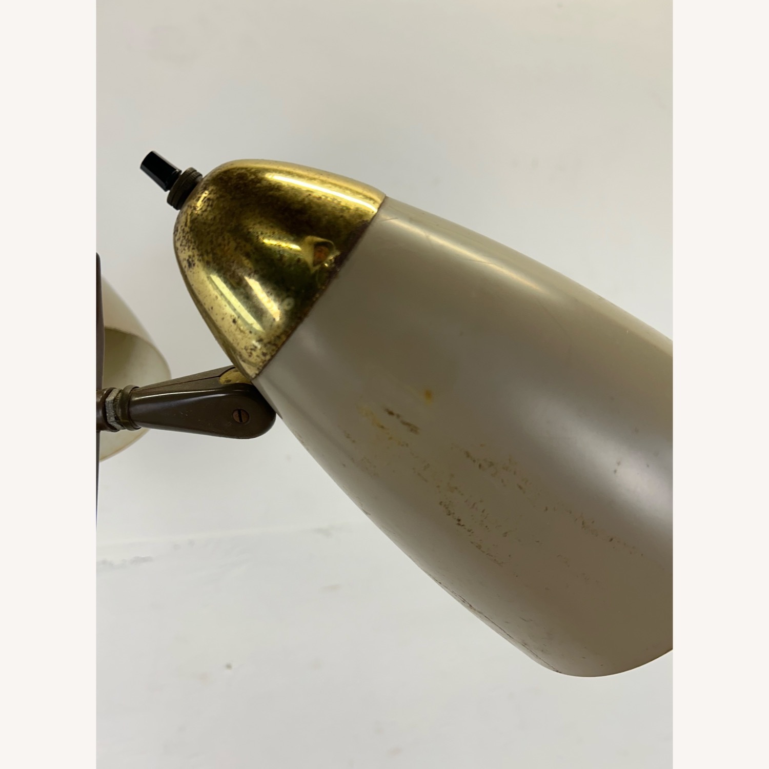 Mid Century Modern Floor Lamp with Brass Accents - image-15