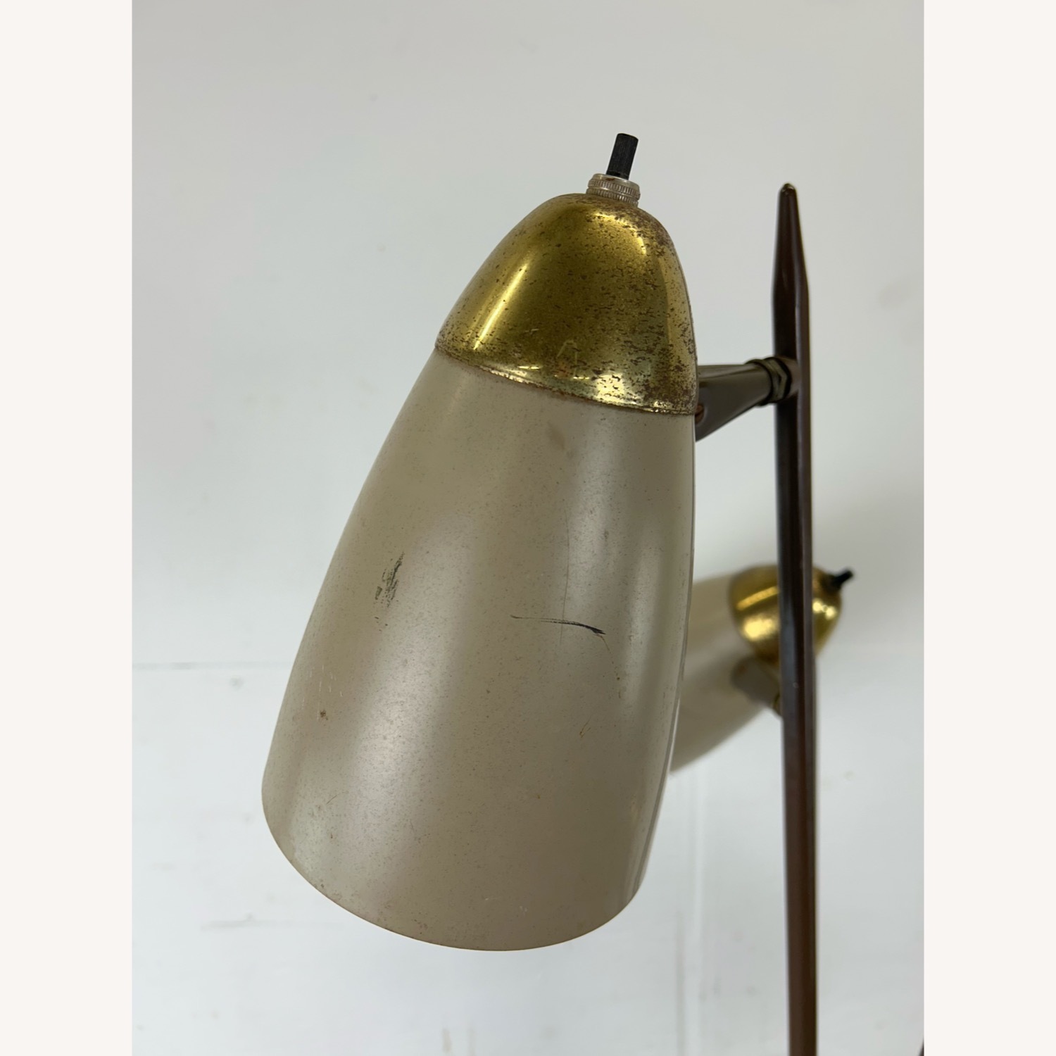 Mid Century Modern Floor Lamp with Brass Accents - image-18
