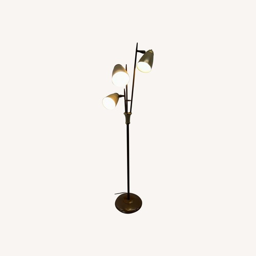 Used Mid Century Modern Floor Lamp with Brass Accents for sale on AptDeco