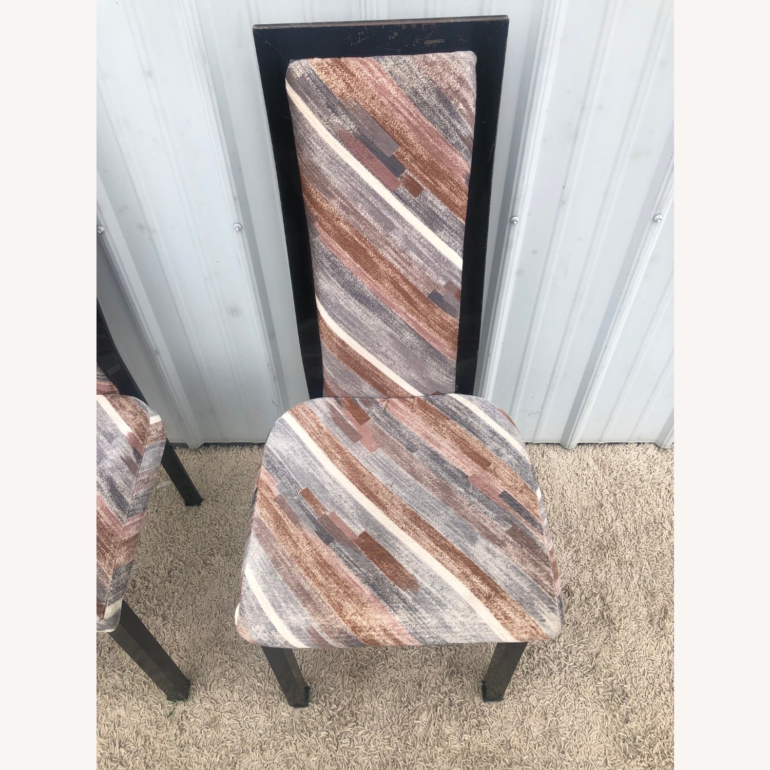 Set of 4 1980s Dining Chairs with Pastel - image-11