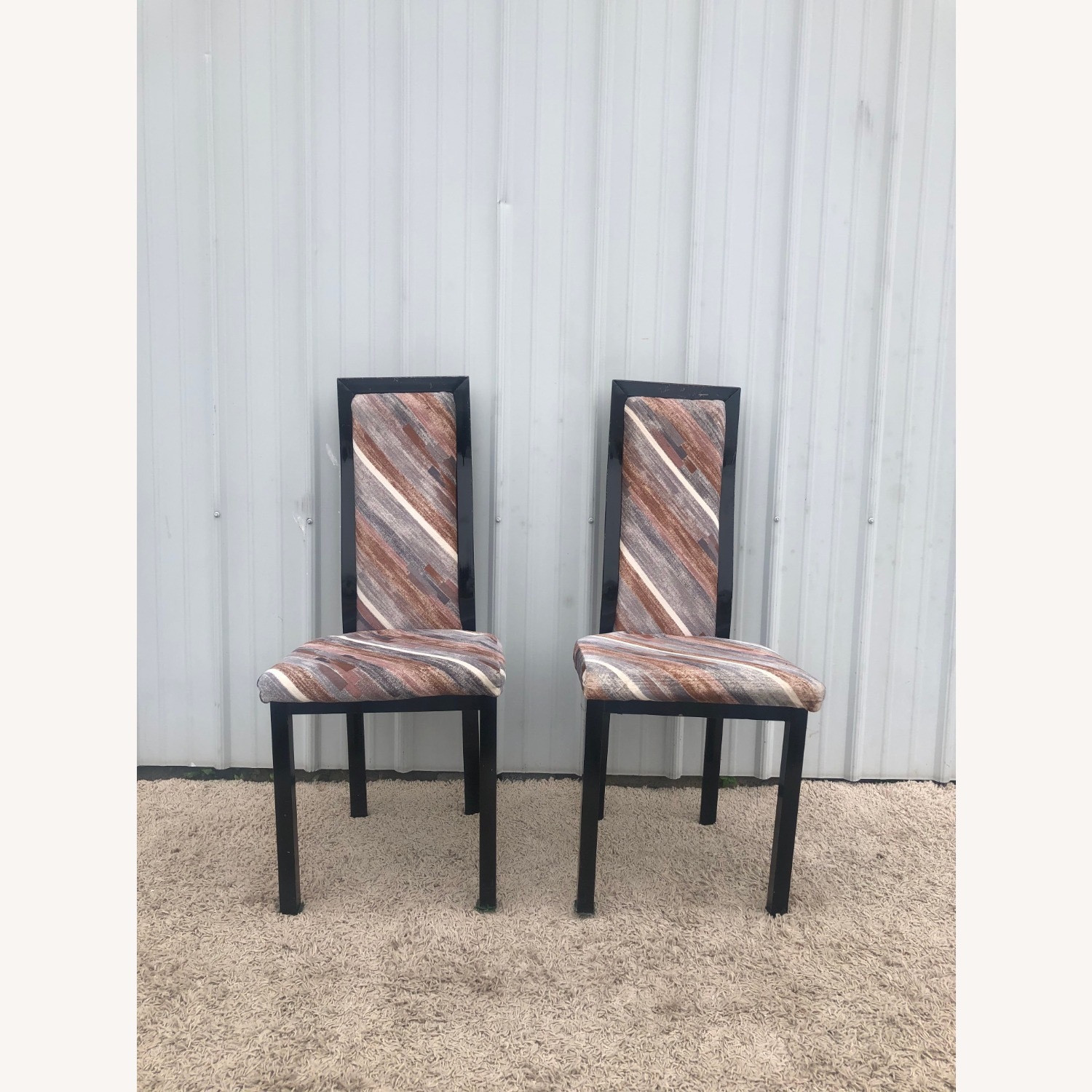 Set of 4 1980s Dining Chairs with Pastel - image-7