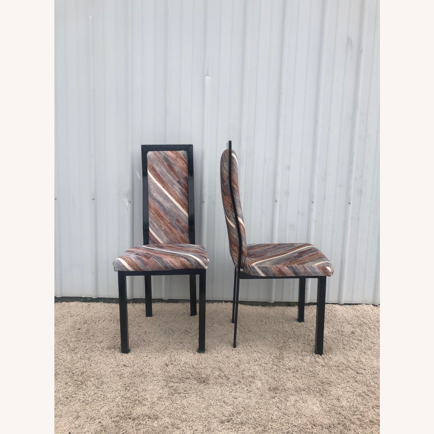 Set of 4 1980s Dining Chairs with Pastel - image-8