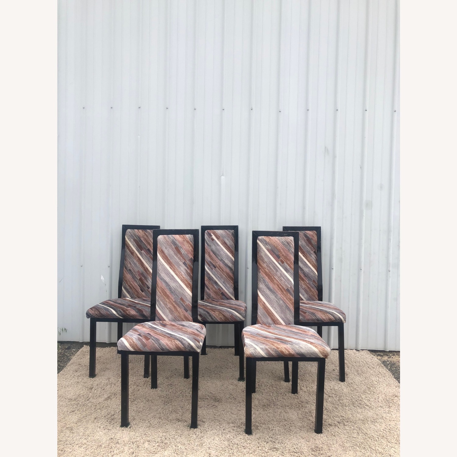 Set of 4 1980s Dining Chairs with Pastel - image-16