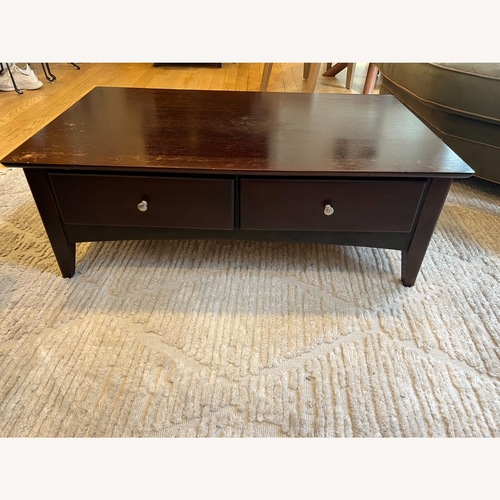 Used Brown Wood Coffee Table for sale on AptDeco