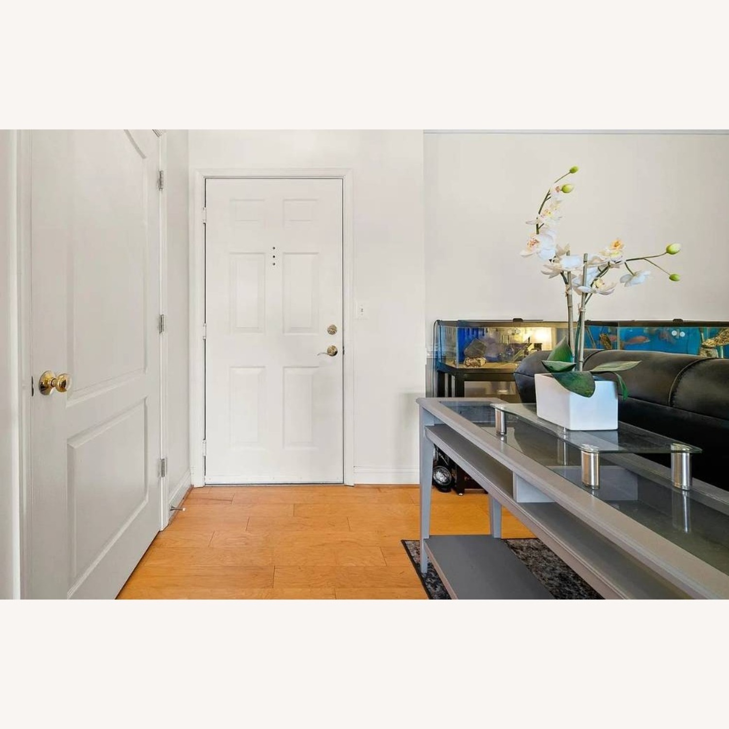 IKEA Liatorp Light Gray Console Table - image-3