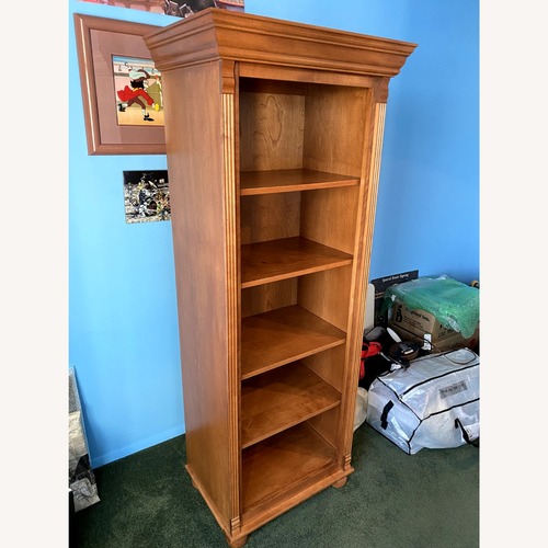 Used Bellini Furniture Light Brown Wood Bookcase for sale on AptDeco
