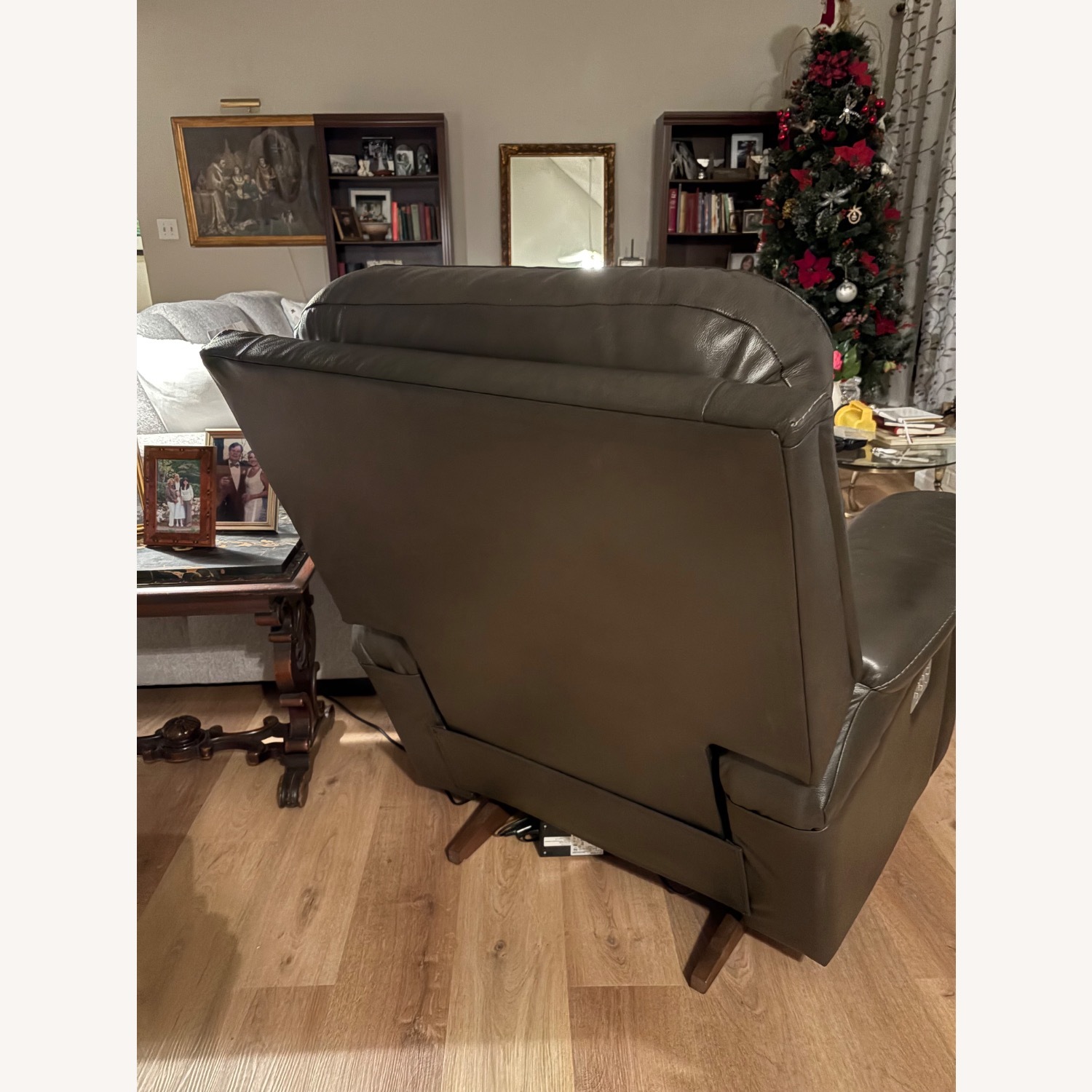 La-Z-Boy Dark Gray Leather Recliner - image-2