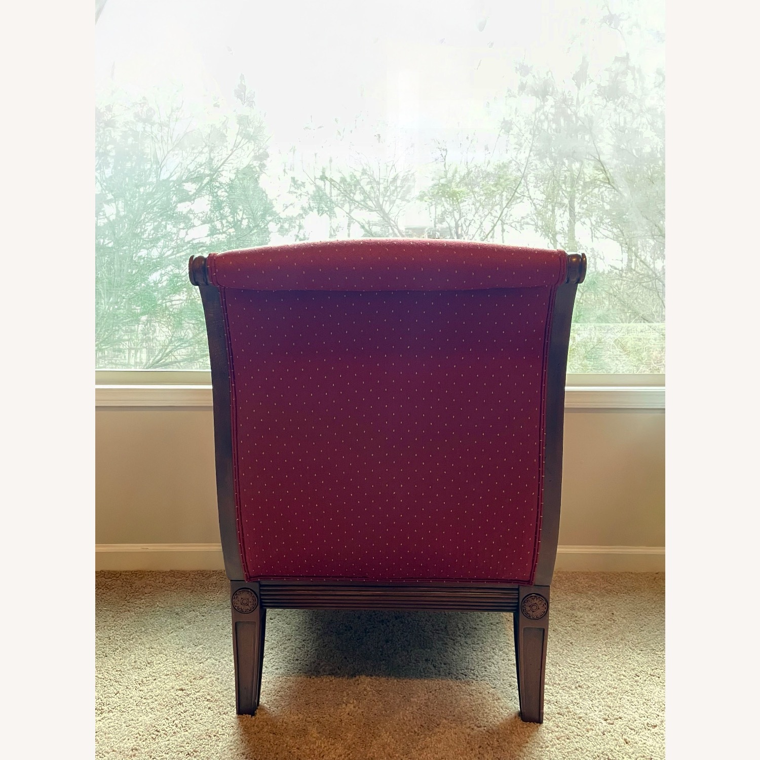 Ethan Allen Carved Wood/Upholstered Armchair  - image-4