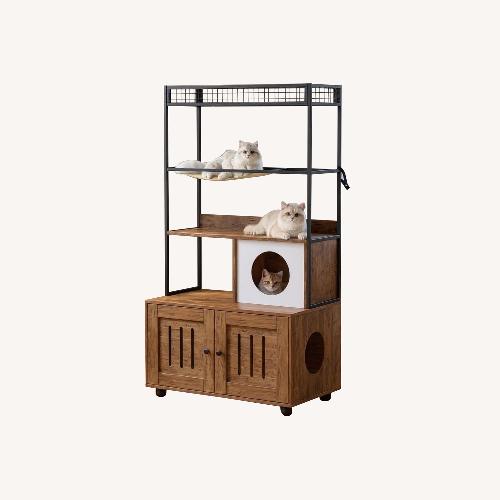 Used Cat Litter Box Furniture incl. Bookshelf for sale on AptDeco