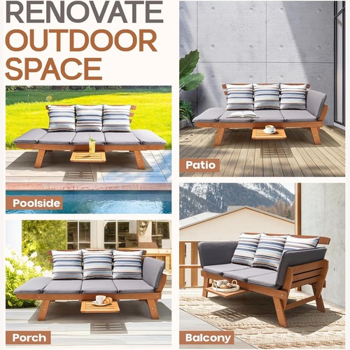Used Outdoor Daybed Sofa with Coffee Tray for sale on AptDeco