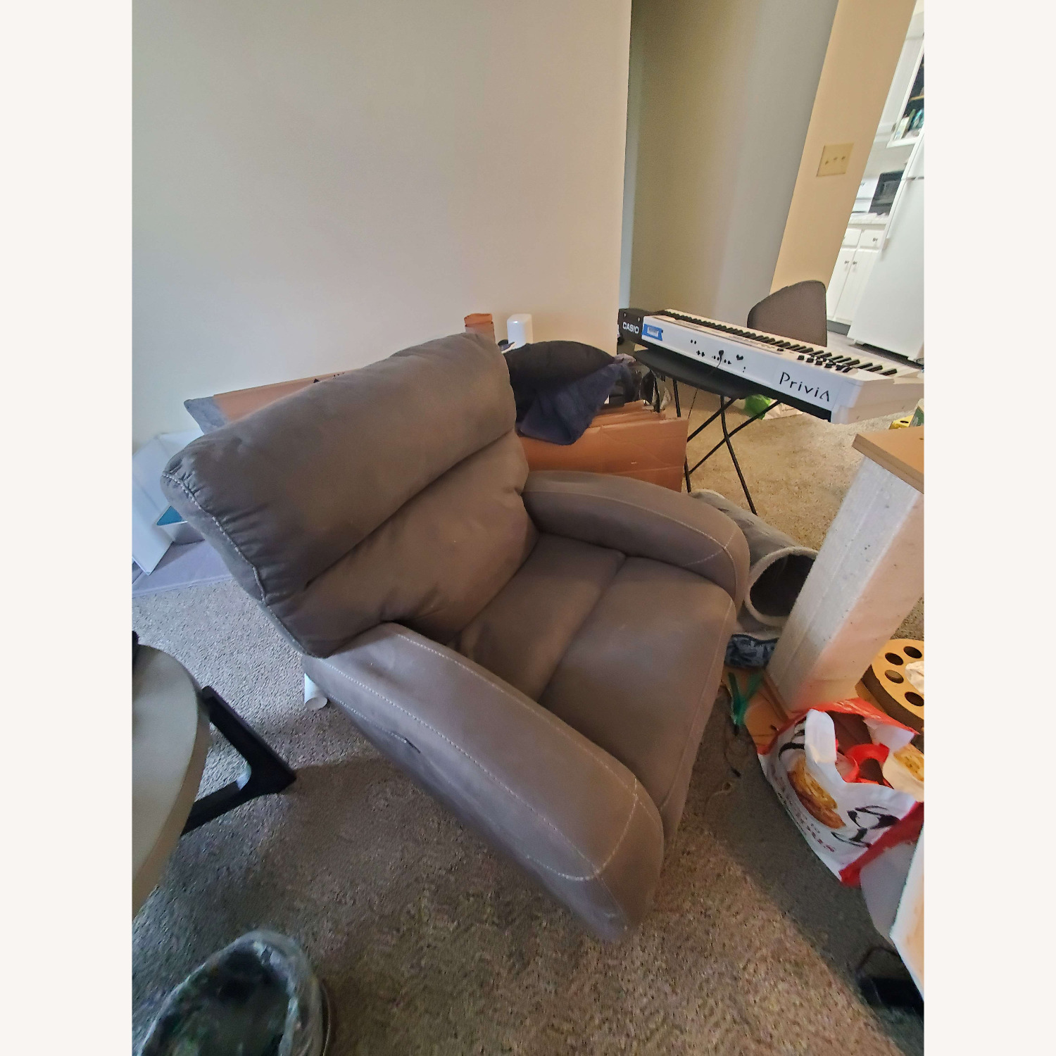 Raymour & Flanigan Powered Fabric Glider Recliner - image-2