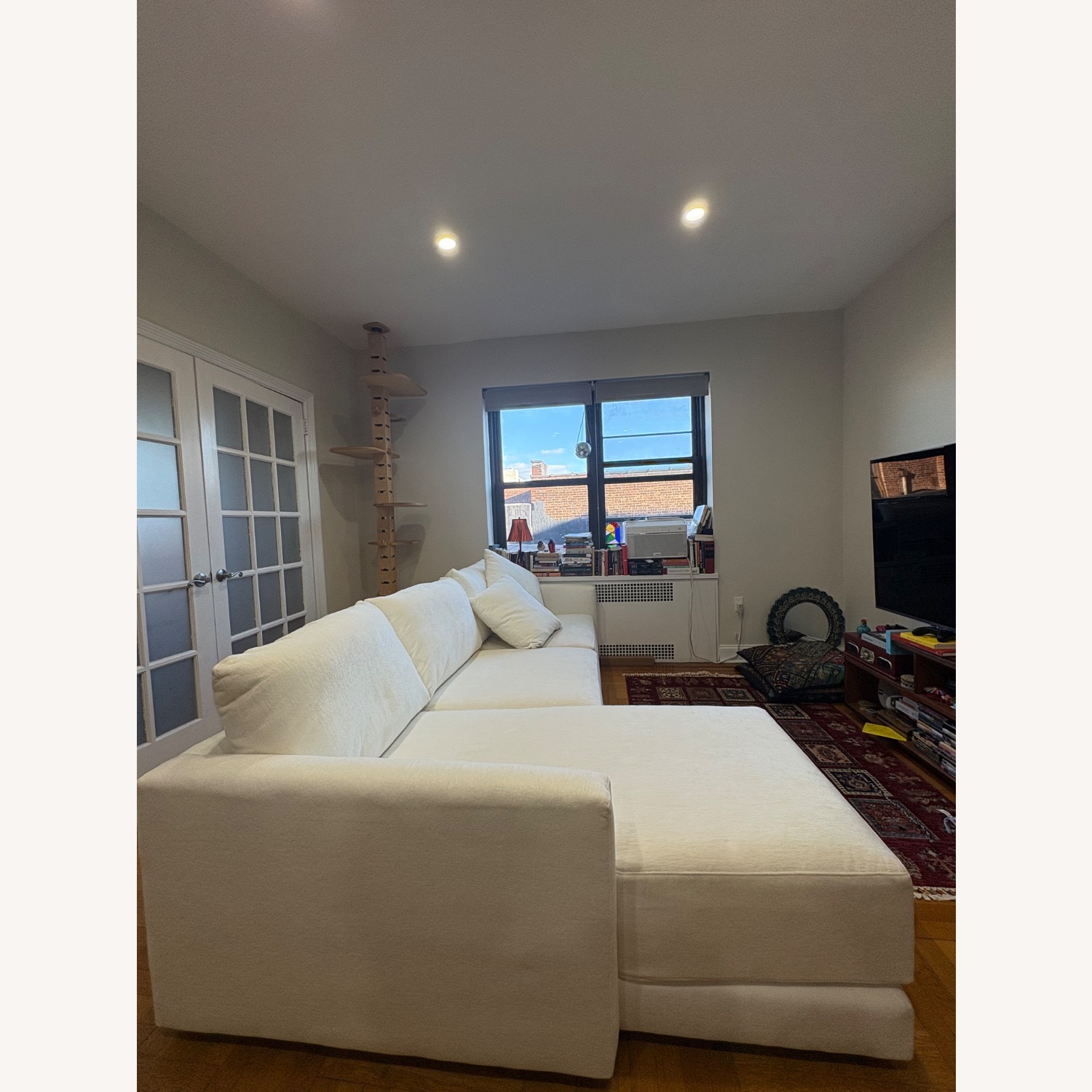 Crate & Barrel White Gather Sectional - image-3