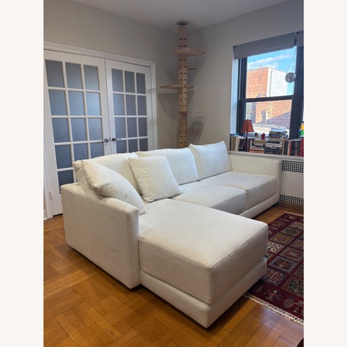 Used Crate & Barrel White Gather Sectional for sale on AptDeco