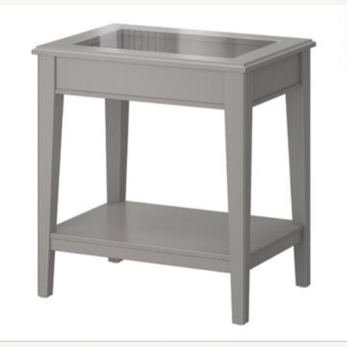 Used IKEA Liatorp Grey Side Table for sale on AptDeco