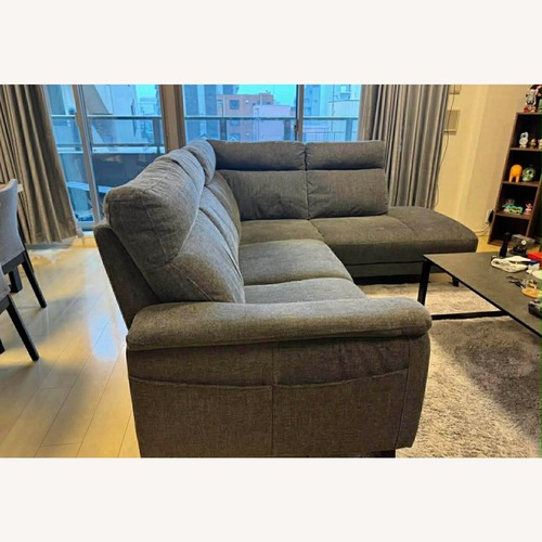 Used Dark Gray Fabric 2 Piece Sectional for sale on AptDeco