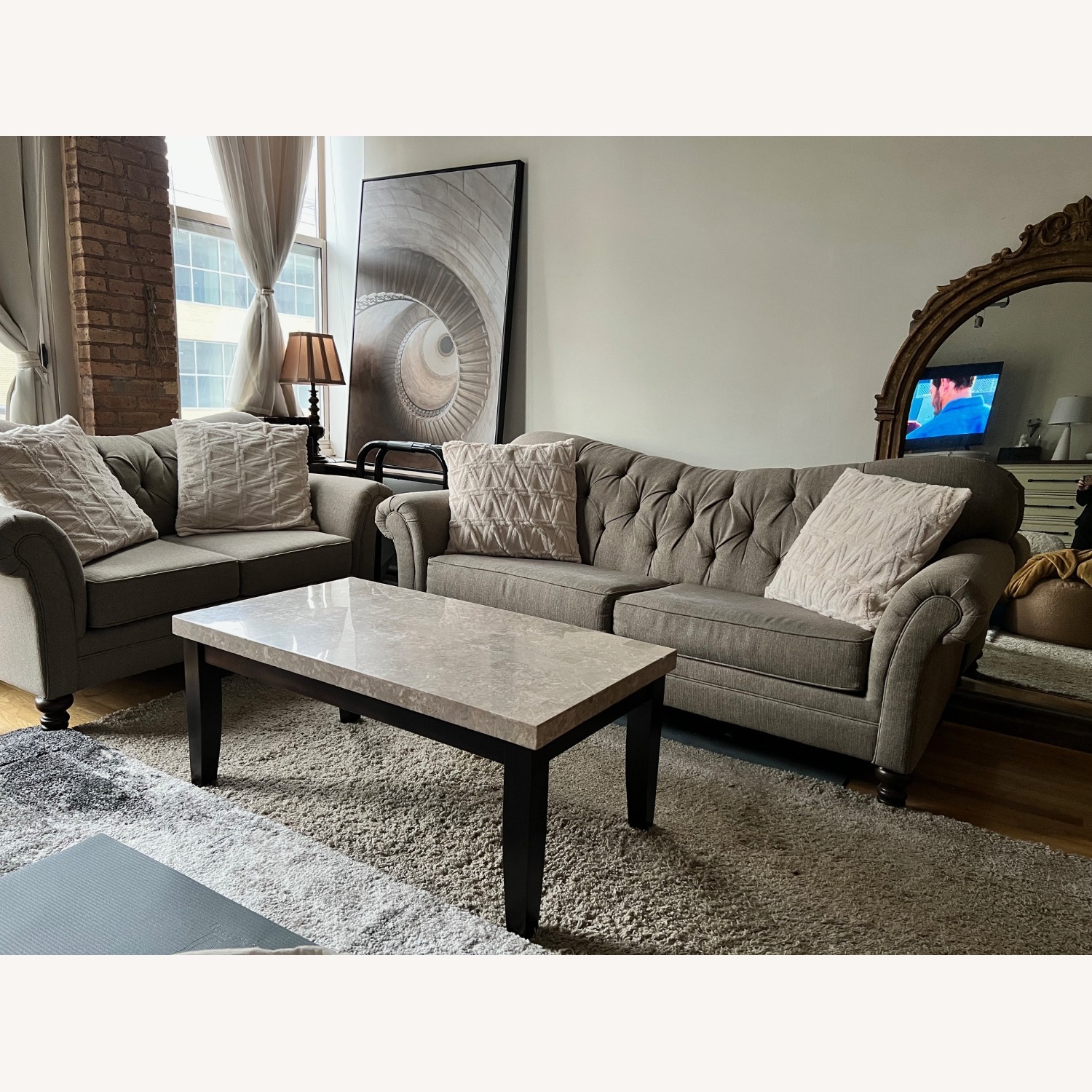 Bob's Discount Furniture Natural Sleeper Sofa - image-1