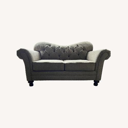 Used Bob's Discount Furniture Timeless Natural Fabric Loveseat for sale on AptDeco