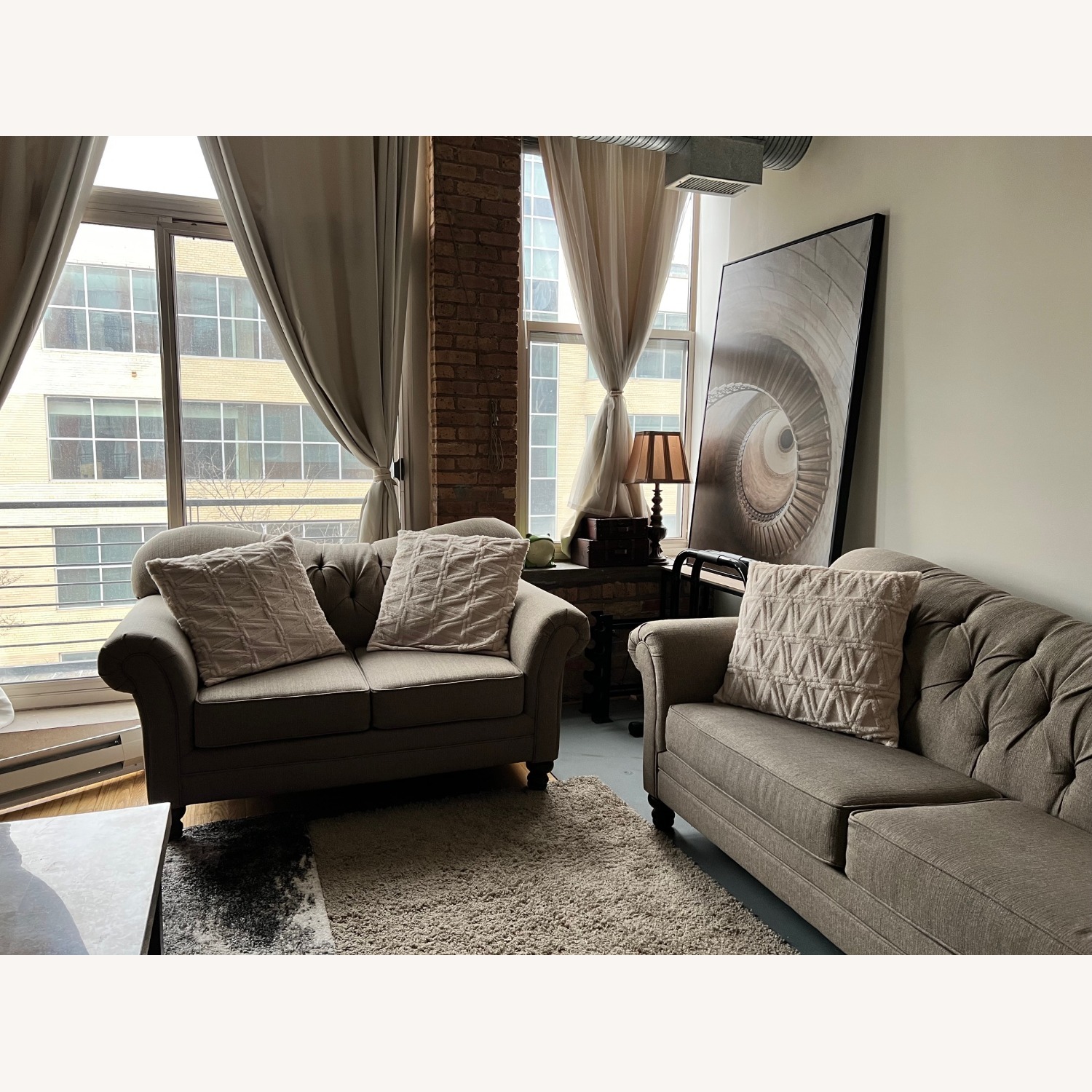 Bob's Discount Furniture Timeless Natural Fabric Loveseat - image-1