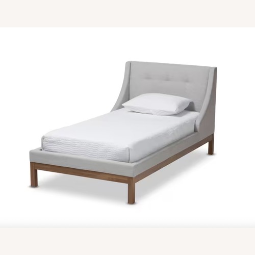Used Light Gray Twin Bed for sale on AptDeco