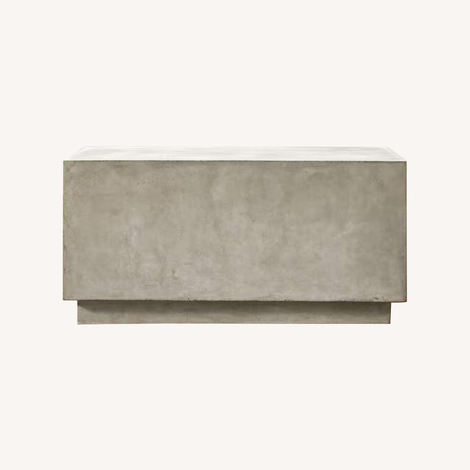CB2 Matter Grey Cement Square Coffee Table - image-0