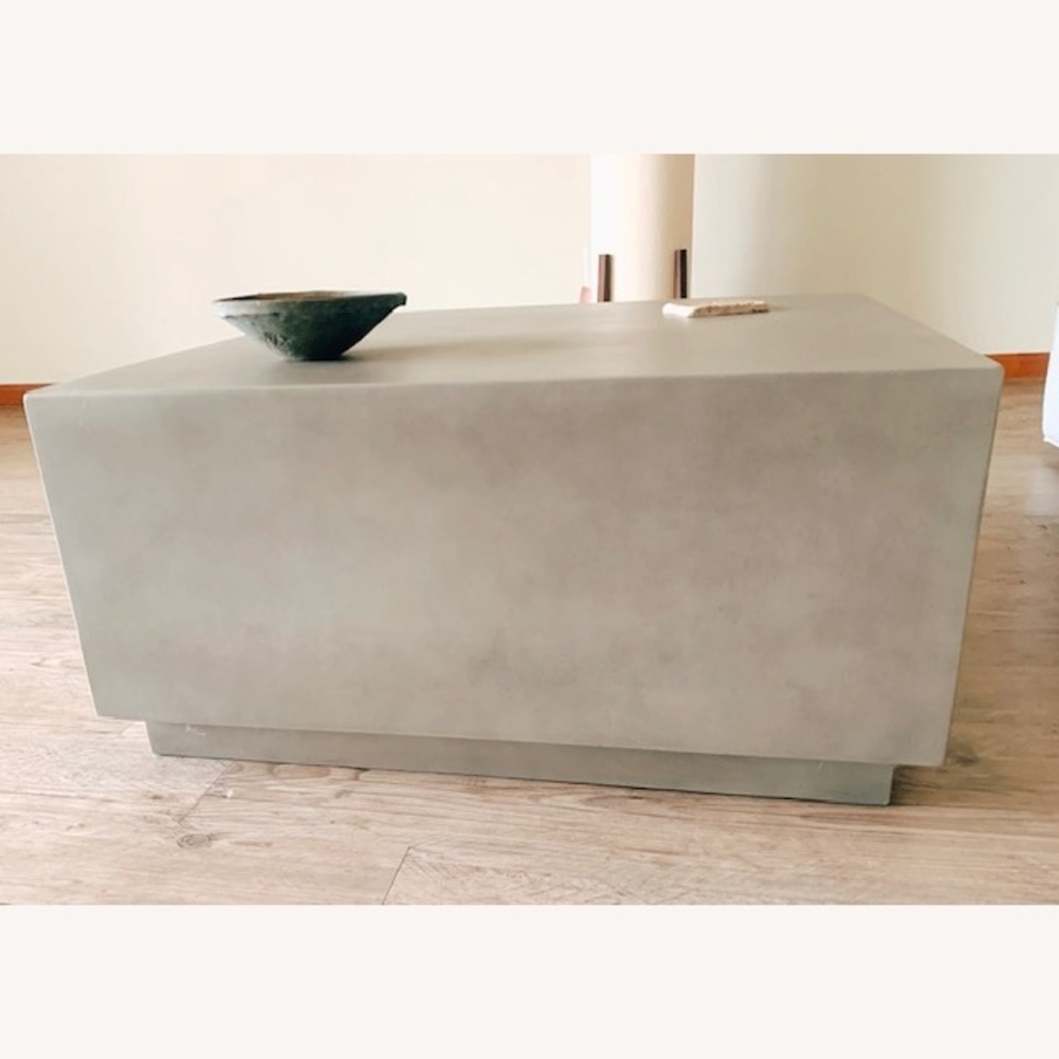 CB2 Matter Grey Cement Square Coffee Table - image-4