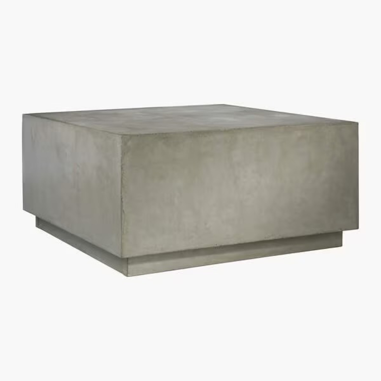 CB2 Matter Grey Cement Square Coffee Table - image-1