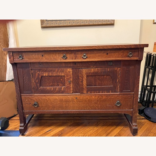 Used Vintage/Antique Finds Dark Brown Wood Sideboard for sale on AptDeco