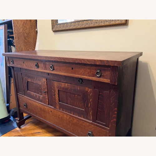 Used Vintage/Antique Finds Dark Brown Wood Sideboard for sale on AptDeco