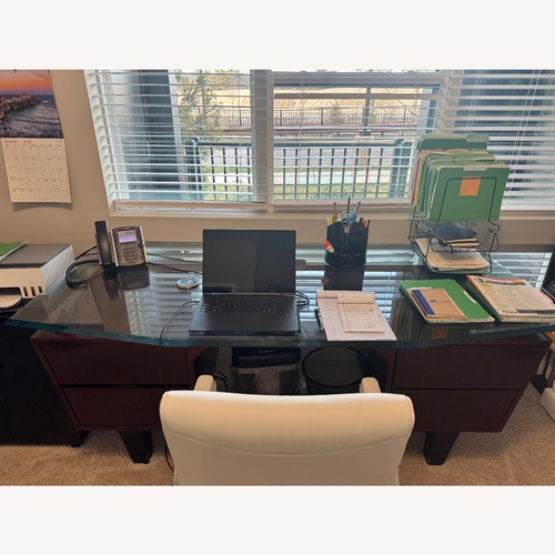 Used Vintage/Antique Finds Dark Brown Desk for sale on AptDeco