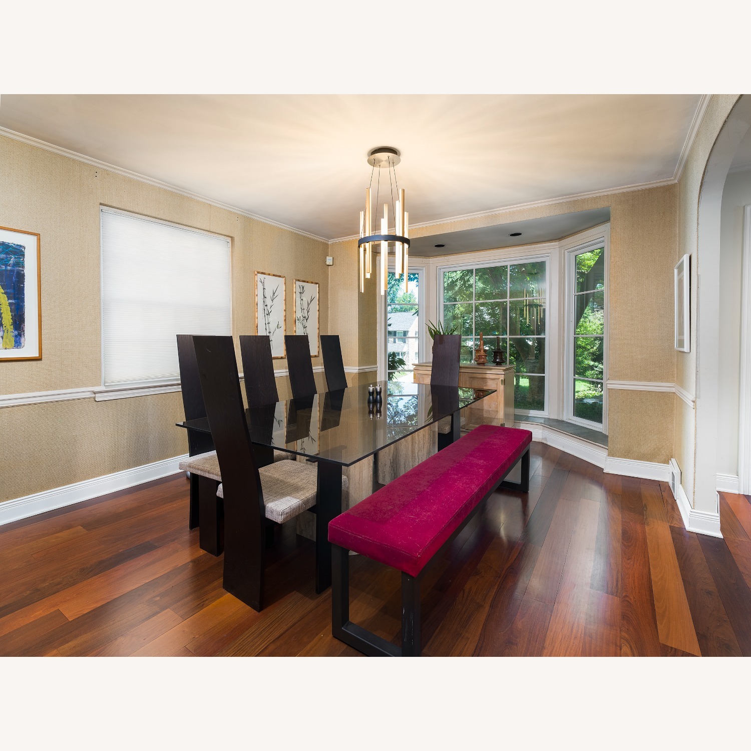 Dane Decor Dark Walnut/Fabric Dining Chairs - image-1