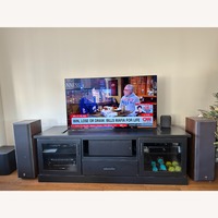 Custom Black Wood Entertainment Center