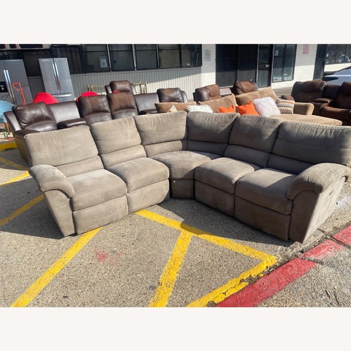 Used La-Z-Boy Light Gray Fabric 3+ Piece Sectional for sale on AptDeco
