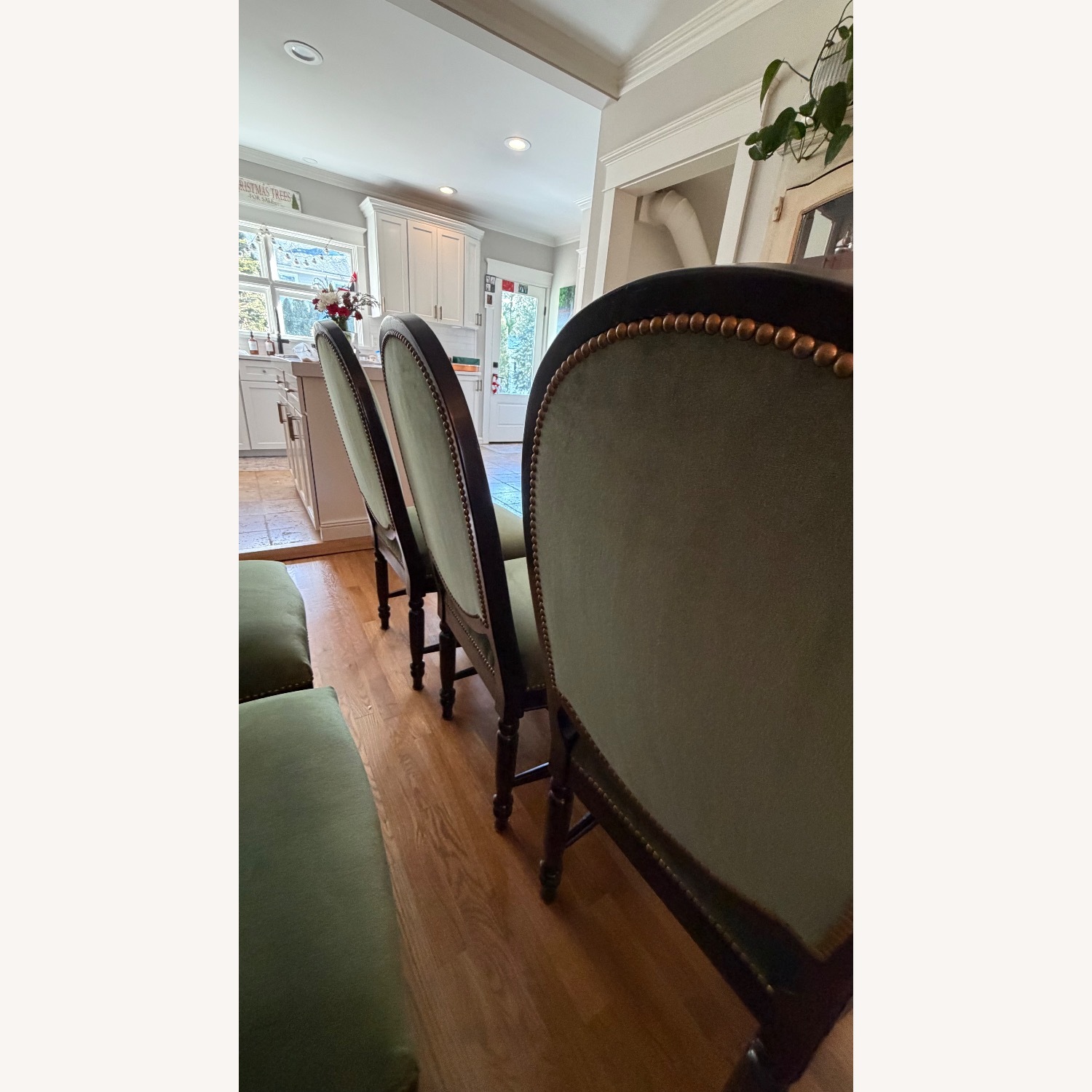 Green Velvet Dining Chairs - image-8