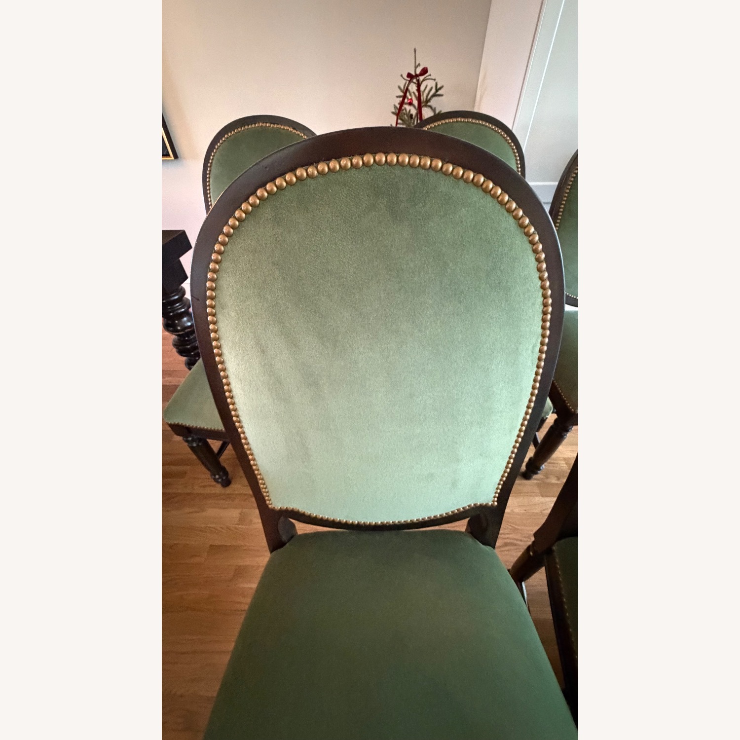 Green Velvet Dining Chairs - image-4