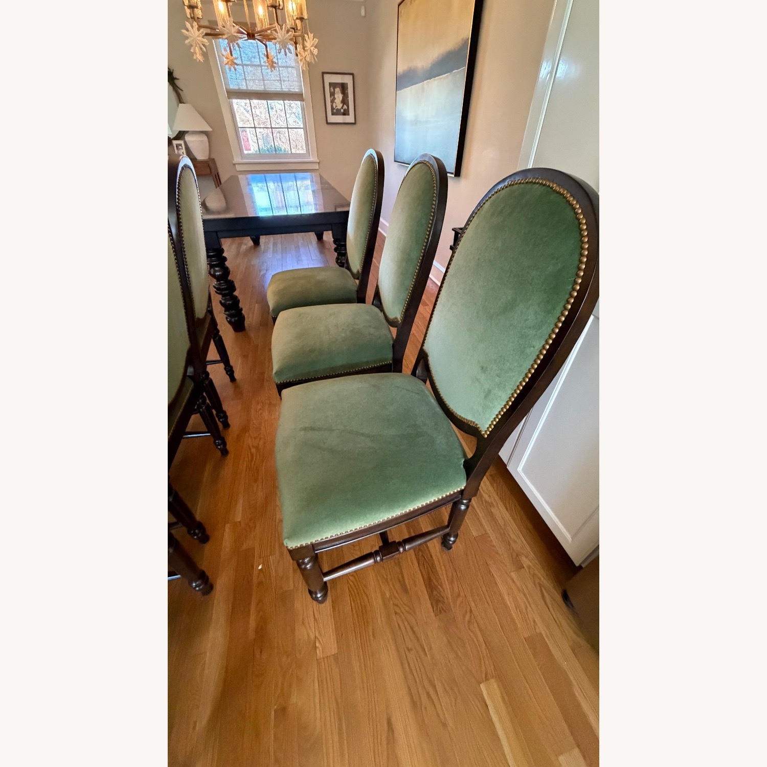 Green Velvet Dining Chairs - image-2