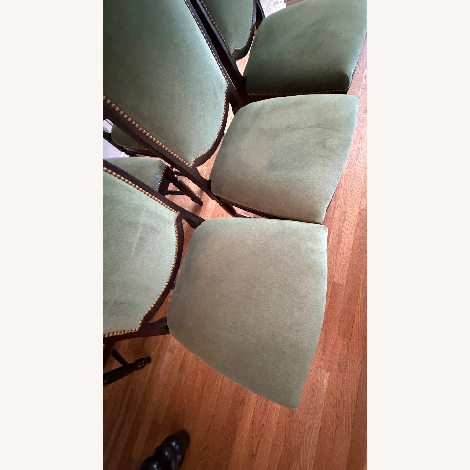 Green Velvet Dining Chairs - image-5