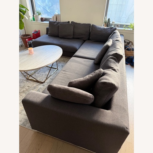 Used Modani Gianni Dark Gray Fabric 2 Piece Sectional for sale on AptDeco