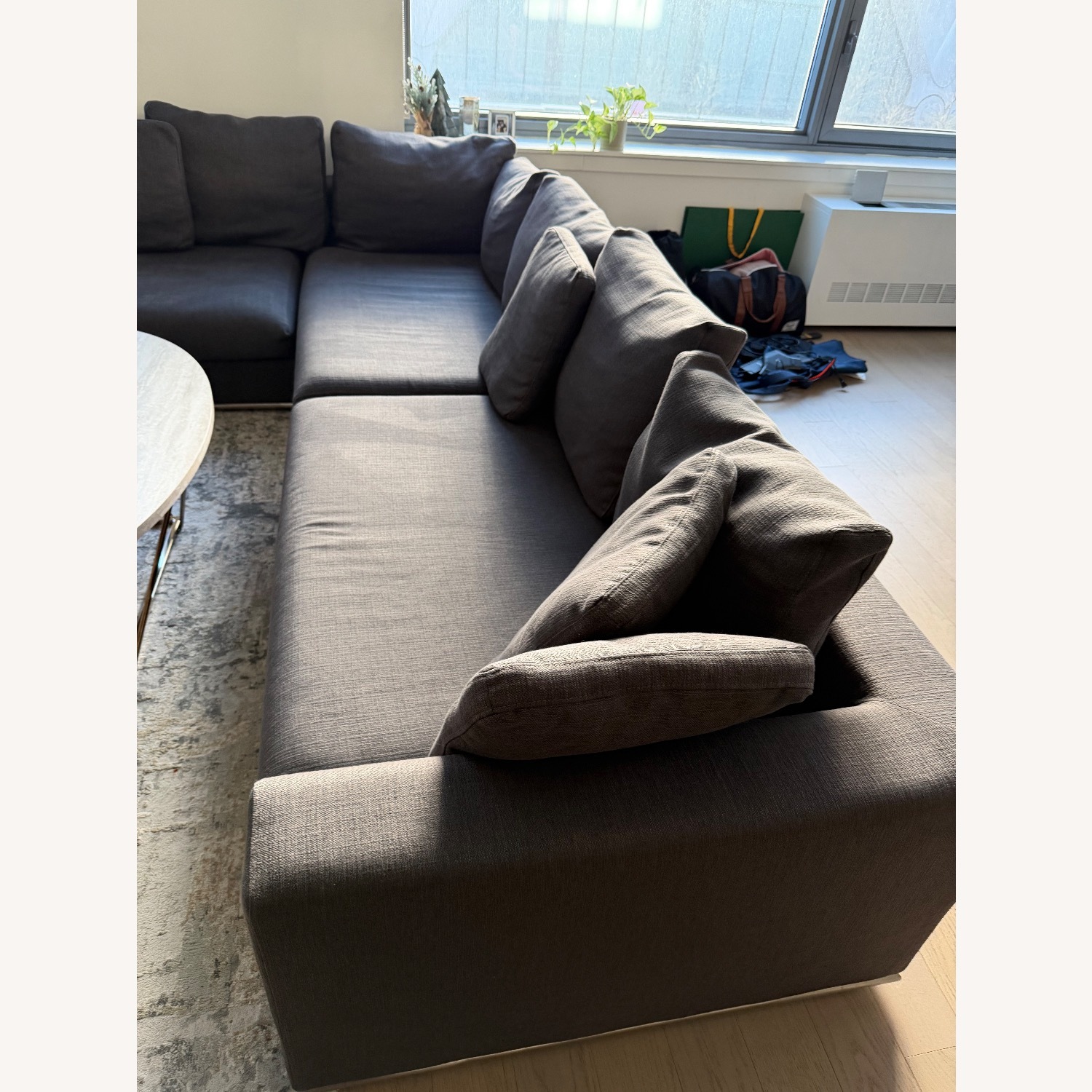 Modani Gianni Dark Gray Fabric 2 Piece Sectional - image-3