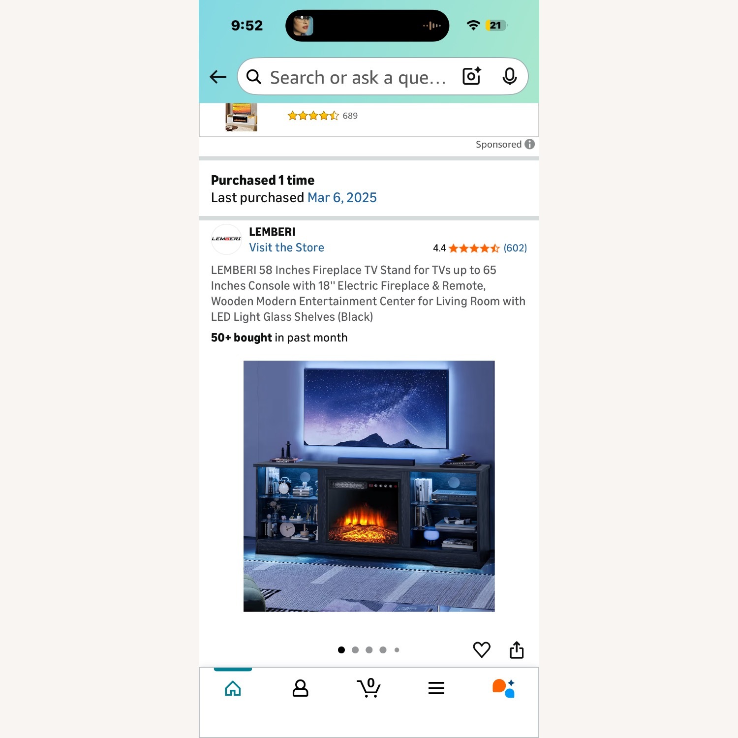 BREEZEHEAT Electric Fireplace TV Stand - image-4