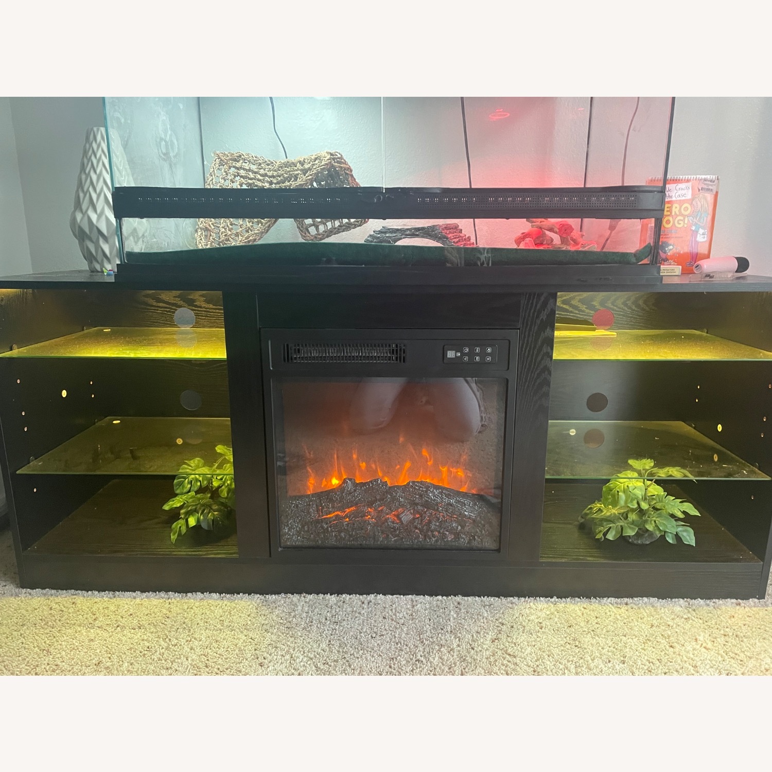 BREEZEHEAT Electric Fireplace TV Stand - image-3