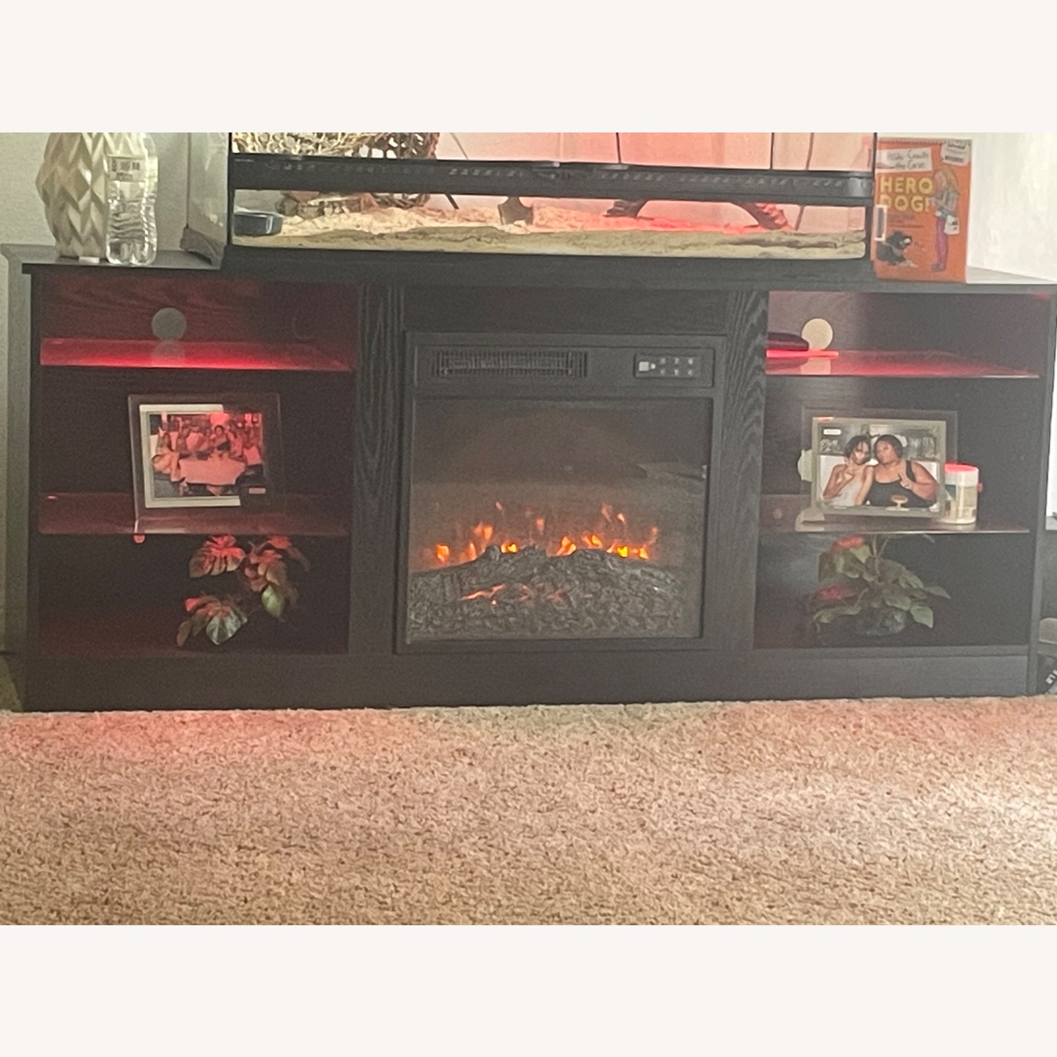 BREEZEHEAT Electric Fireplace TV Stand - image-1