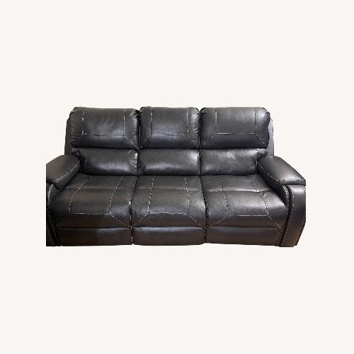 Used Leather Recliner Sofa with USB/Ac Connector  for sale on AptDeco