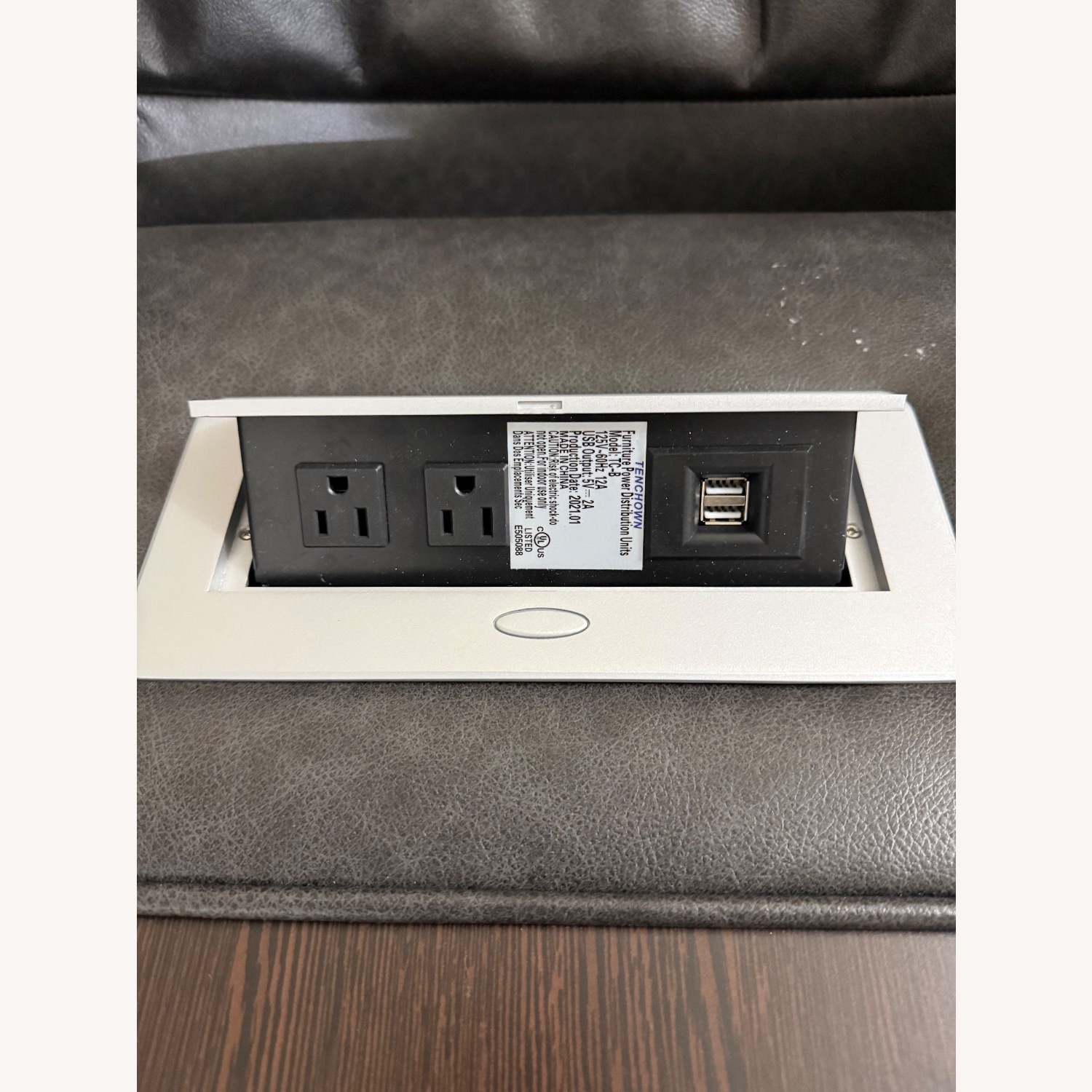 Leather Recliner Sofa with USB/Ac Connector  - image-4