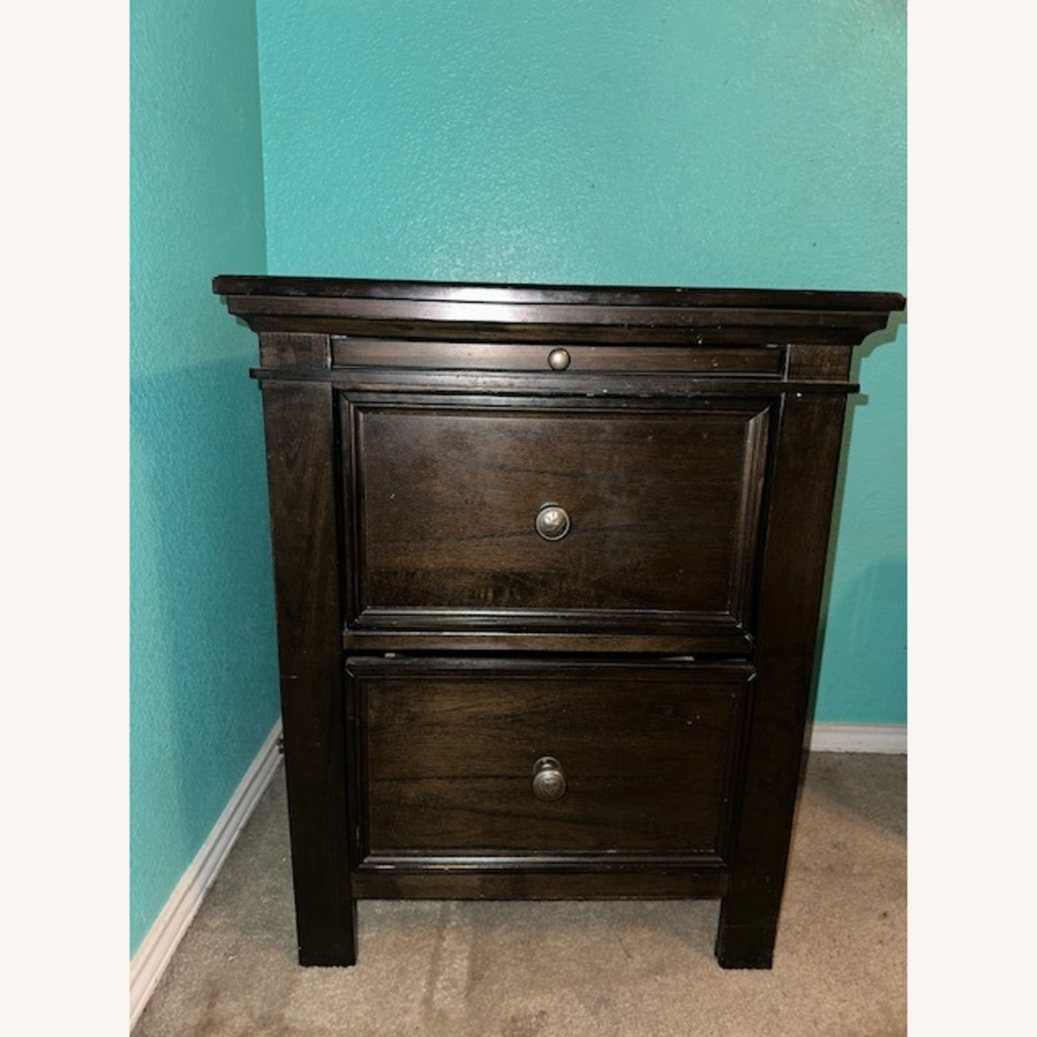 Ashley Furniture Dark Brown Nightstand - image-3